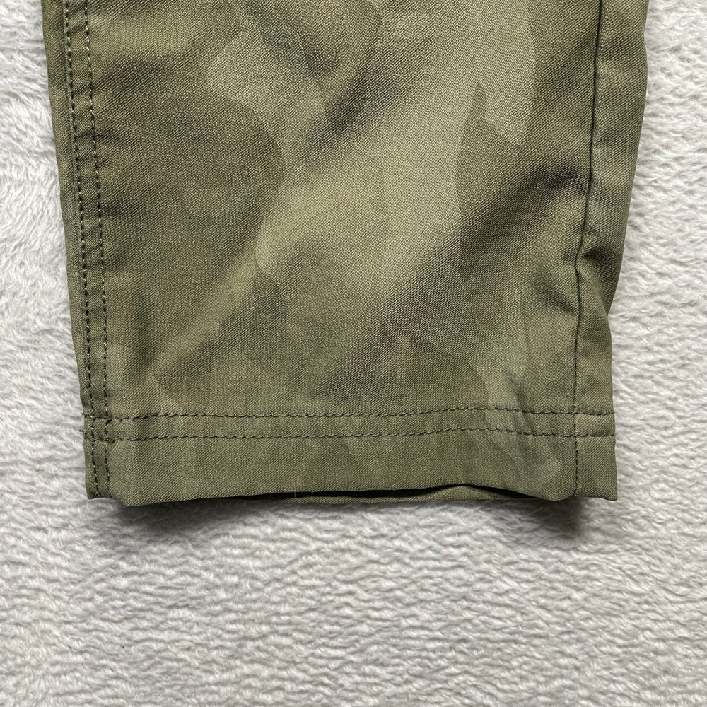 prAna Halle Straight Leg Pants Womens 2 Green Camo Hiking Cargo Stretch Mid Rise - Picture 2 of 16